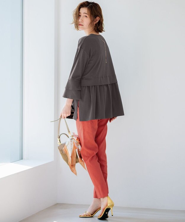 23区 【SLOW/好評につき新色追加】エフォートレス デザインTシャツ グレー系