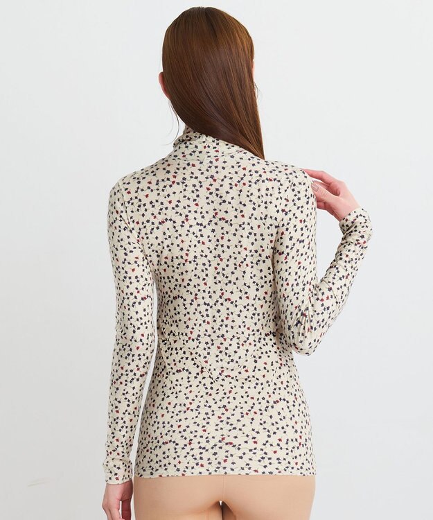 WACOAL あったかTシャツ あったかインナー アウターとしても利用可 保温性 ハイネック 10分袖 長袖 レディース CLD726 /ワコール アイボリー