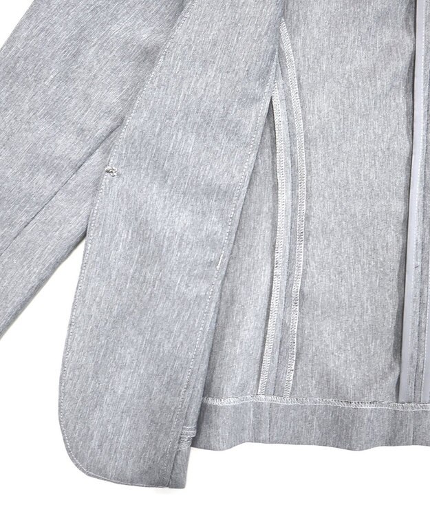 Tiaclasse 【吸水速乾・接触冷感・UVケア・防シワ・洗える】カチオンカラーレスジャケット チャコールグレー