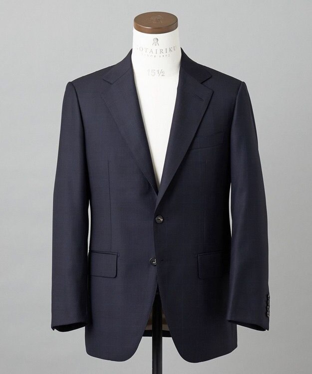GOTAIRIKU 【Loro Piana Fabric】365 通年スーツ(ネイビー×格子) ネイビー系4