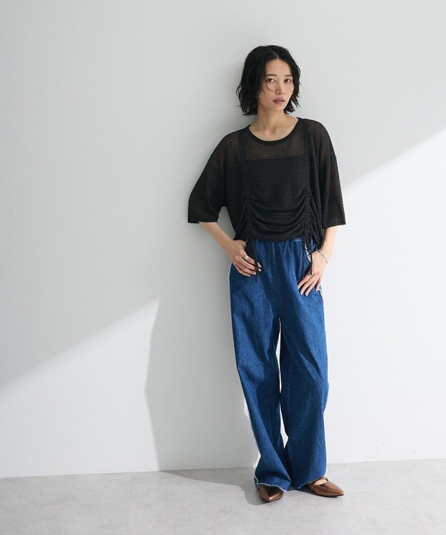 Green Parks ・ＥＬＥＮＣＡＲＥ　ＤＵＥ　シャーリングシアーニット Black
