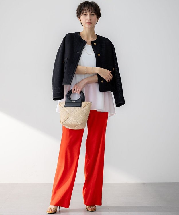 23区 VIOLAｄORO アバカ メッシュ  2WAY バケットバッグ ブラック系