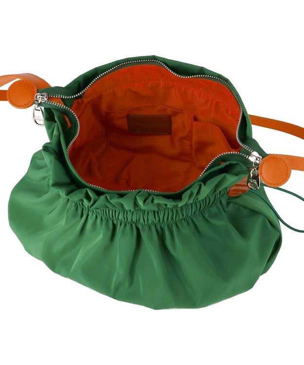 tsumori chisato CARRY ギャザー ショルダーバッグ グリーン