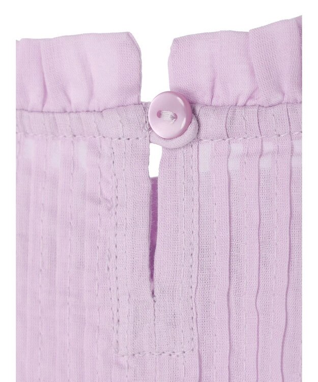 earth music&ecology コットンボイルフリルブラウス Light Pink