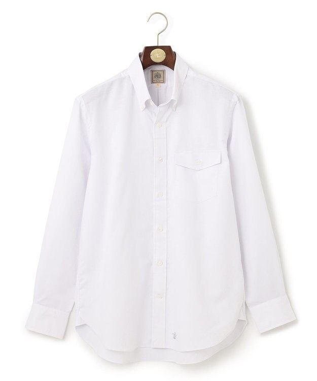 J.PRESS MEN 【HYBRID LINEN】ボタンダウンシャツ ホワイト系