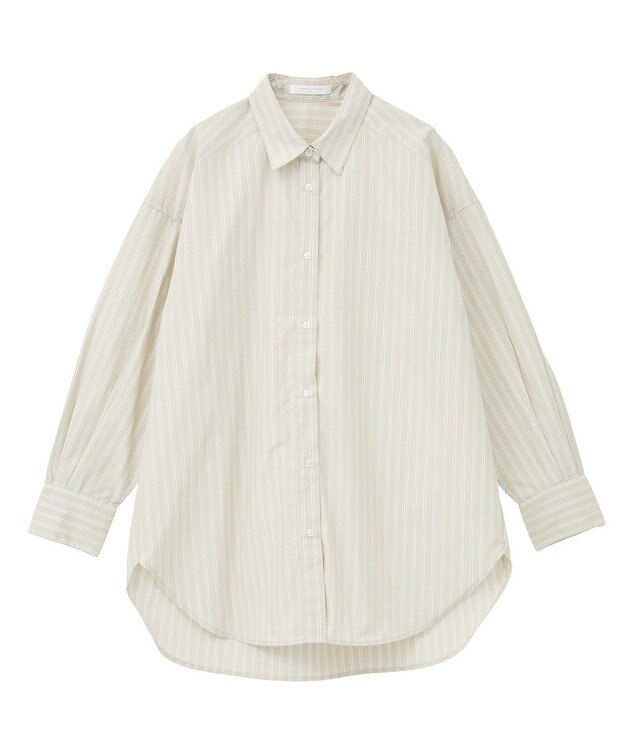 Green Parks イージーケアアソートシャツチュニック Beige