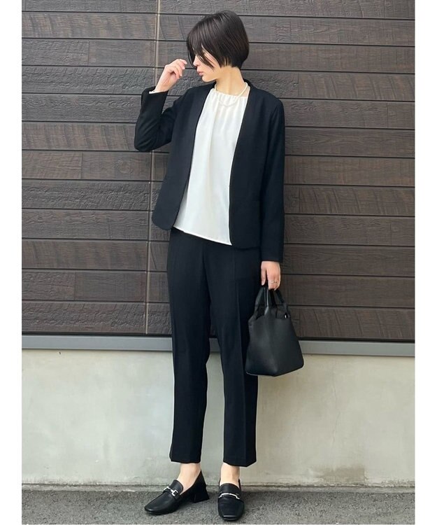 Green Parks ｅｆ－ｄｅ　ストレッチツイルカラーレスジャケット Black