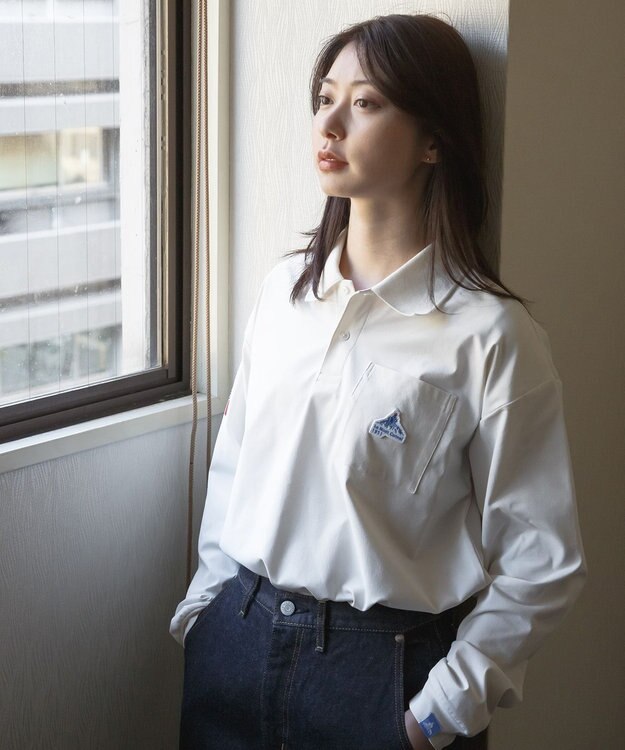 SHARE PARK LADIES 【UVケア・吸水速乾・ストレッチ・軽量 】エンブレムポロTシャツ（S・Mサイズ） ホワイト系