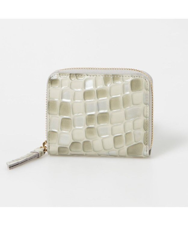 UNBILLION ペルケ perche / クロコエナメル・ジャバラカードウォレット GY
