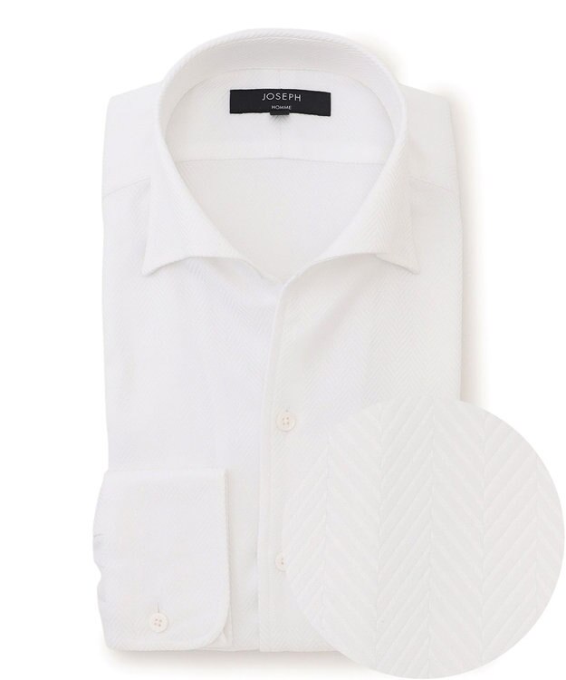 JOSEPH HOMME 【ドレスシャツ】ツイルヘリンボンクレイジー ホワイト系