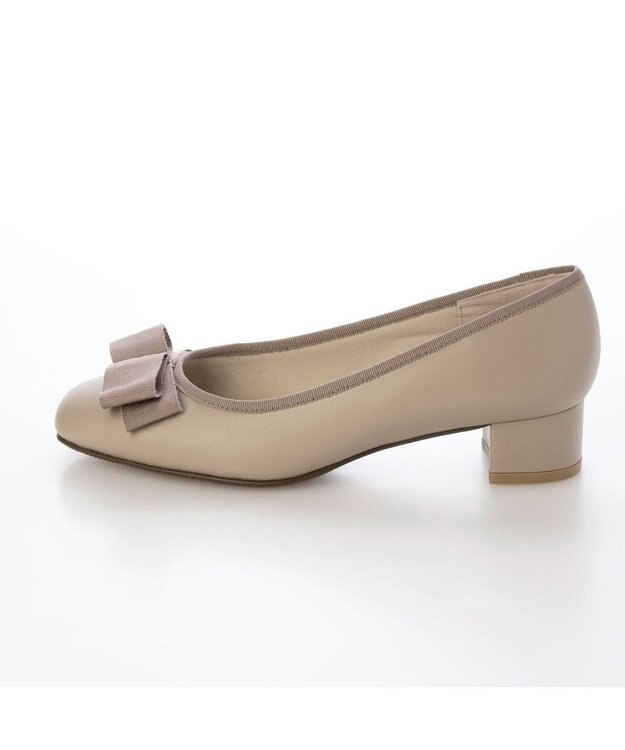 Riz raffinee <Riz raffinee>スクエアトゥリボンパンプス ベージュ
