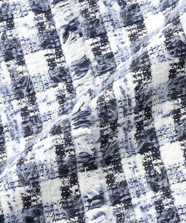 BEIGE， BERYL / ファンシーツイード Iラインスカート Navy Mix