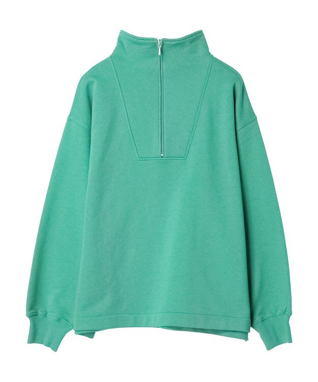 AMERICAN HOLIC ハーフＺＩＰ裏毛チュニック Green