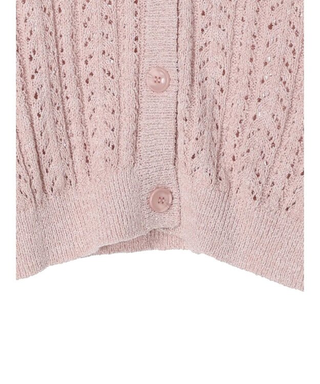 earth music&ecology スラブヤーンスカシカーディガン Pink