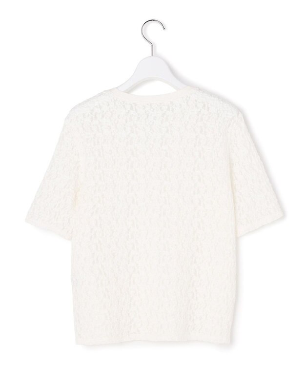 23区 【先行予約】リンクルレースジャージー 5分袖 TEE ホワイト系