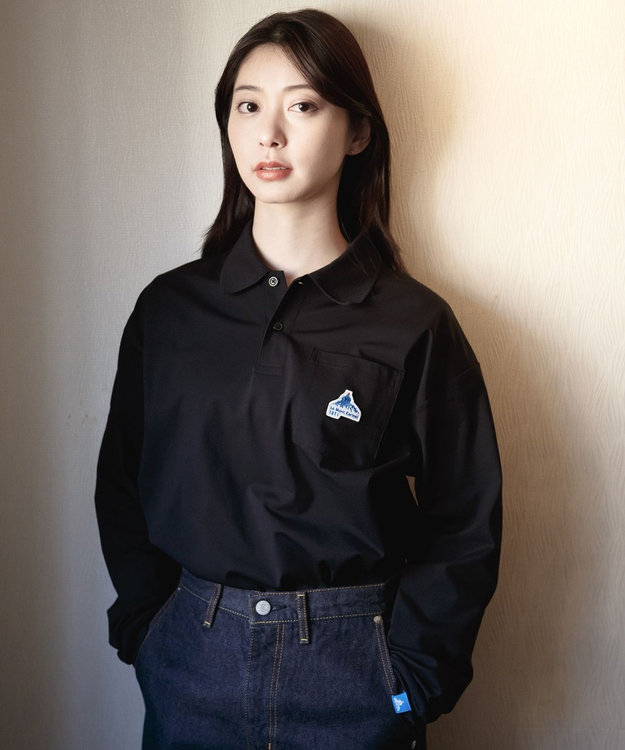 SHARE PARK LADIES 【UVケア・吸水速乾・ストレッチ・軽量 】エンブレムポロTシャツ（S・Mサイズ） ブラック系