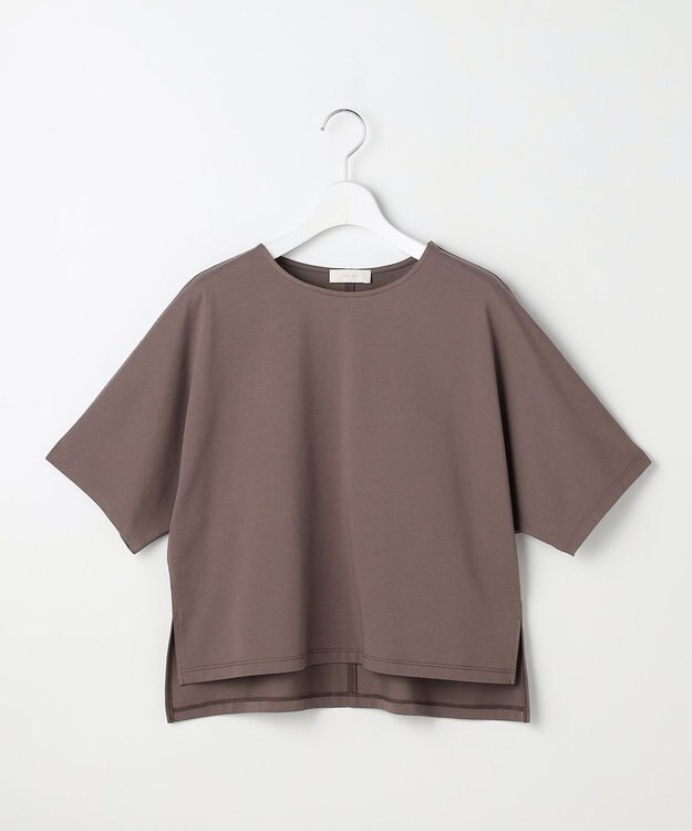 ANY SIS S ショート丈ドルマン５分袖 プルオーバー モカ