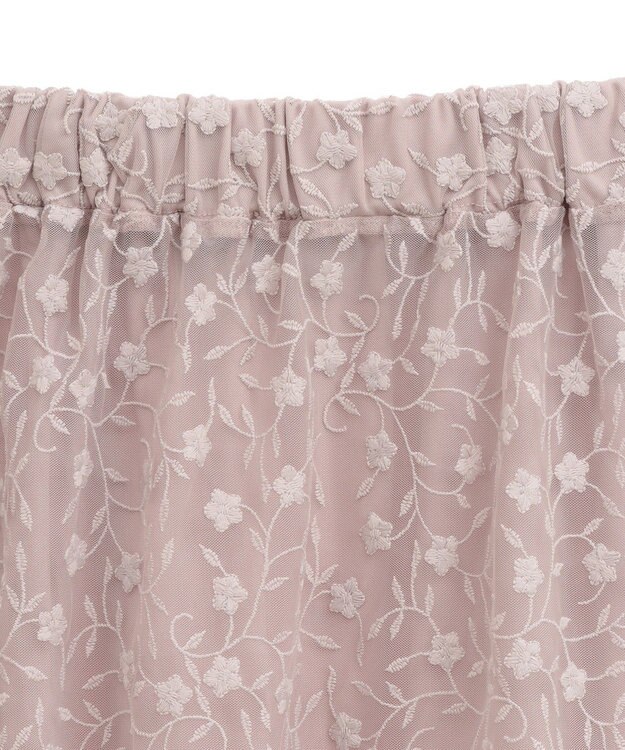 earth music&ecology シアーレースレイヤードスカート Pink Beige