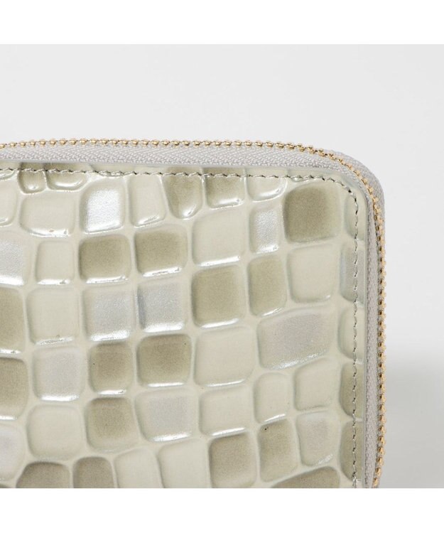 UNBILLION ペルケ perche / クロコエナメル・ジャバラカードウォレット GY