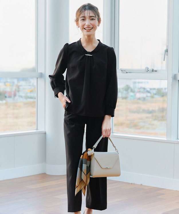 Tiaclasse 【ダブルクロス】ワイドパンツ ブラック