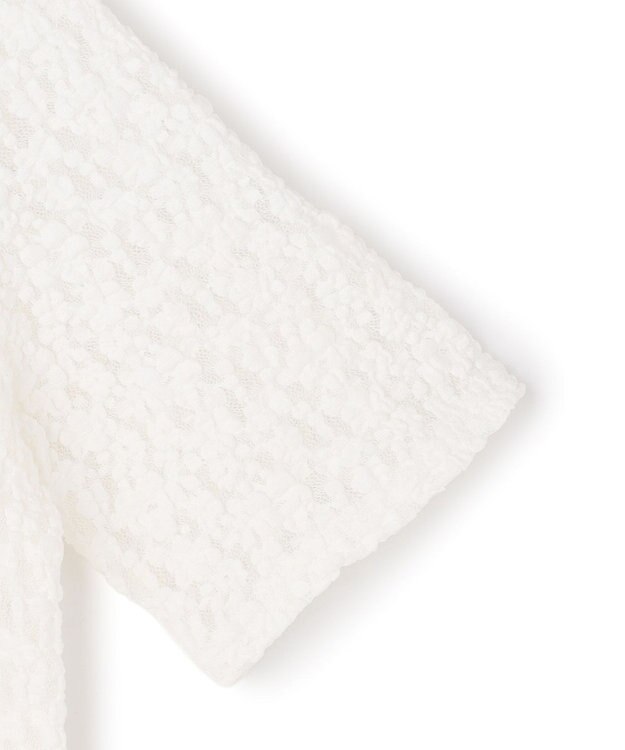 23区 【先行予約】リンクルレースジャージー 5分袖 TEE ホワイト系