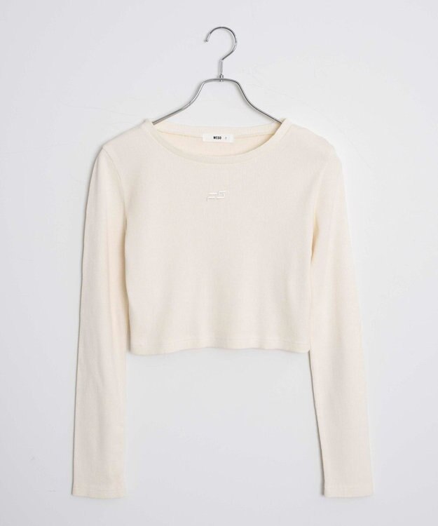 WEGO ヴィンテージウォッシュリブロンT オフホワイト