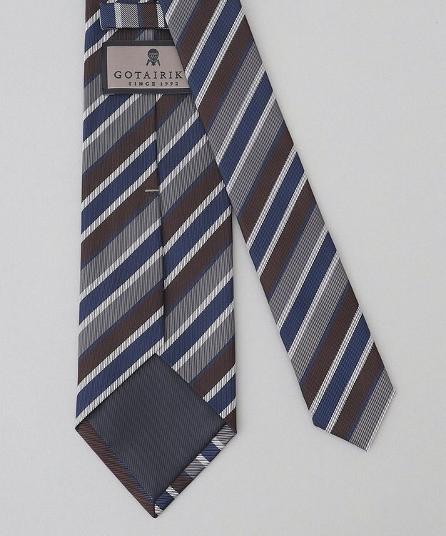 GOTAIRIKU 【Fermo Fossati】レジメンタル ネクタイ ネイビー系1