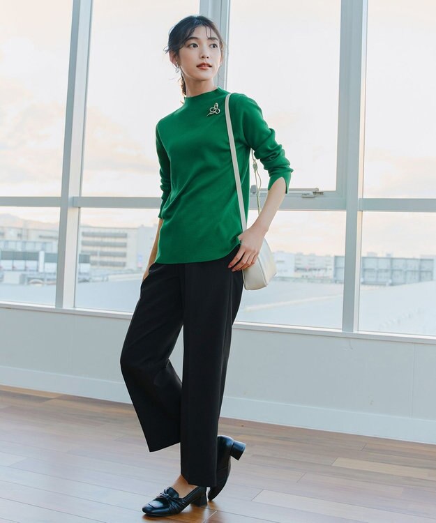 Tiaclasse 【ダブルクロス】ワイドパンツ ブラック