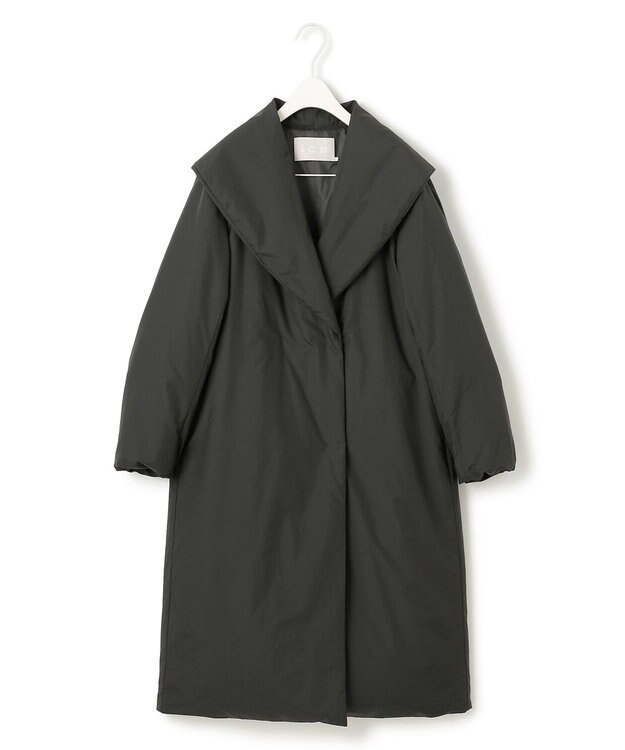 ICB 【撥水加工】ADS ダウン ショールカラーロングコート チャコールグレー系