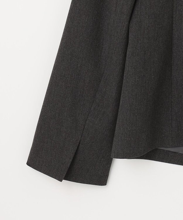 J.PRESS LADIES L 【洗える】アルガンシルク ノーカラー ジャケット グレー系