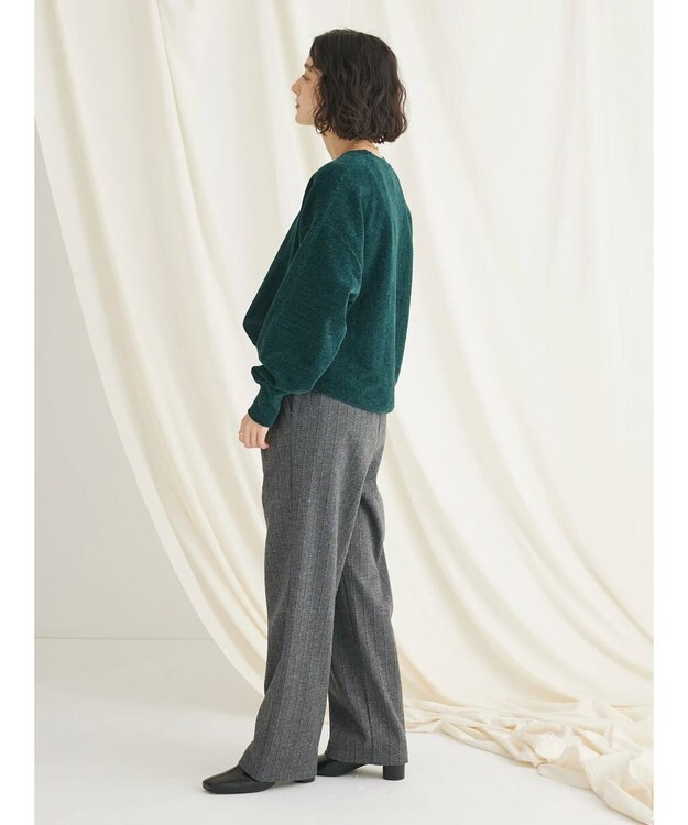 CRAFT STANDARD BOUTIQUE シェニールヤーンニットプルオーバー Green