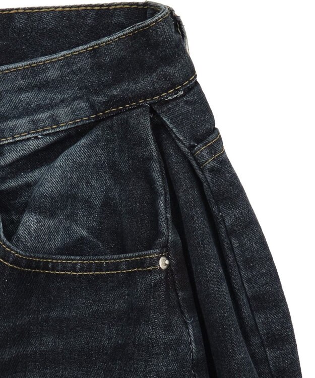 WEGO ブラストワイドデニム デニム濃色