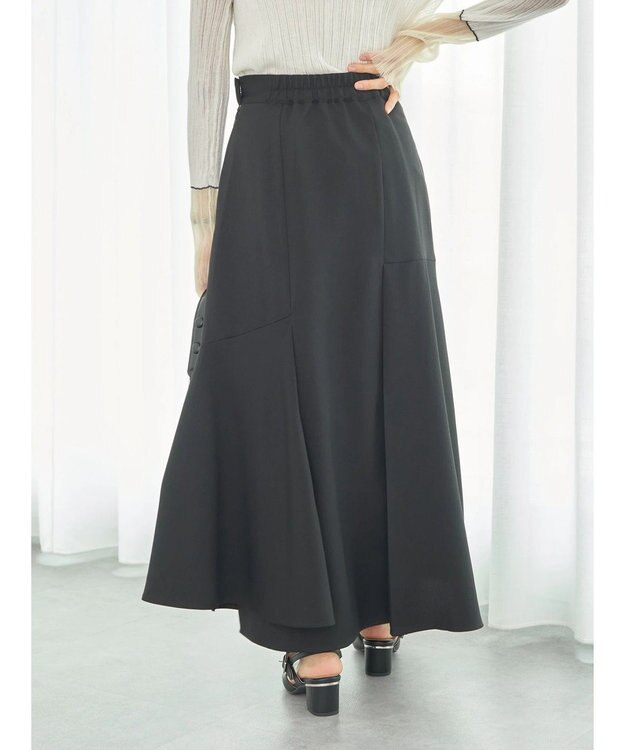 earth music&ecology アシメキリカエスカート Black