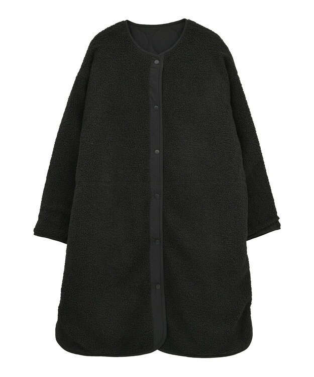 AMERICAN HOLIC あったかリバーシブルキルティングコート Black