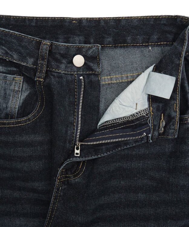 WEGO ブラストワイドデニム デニム濃色