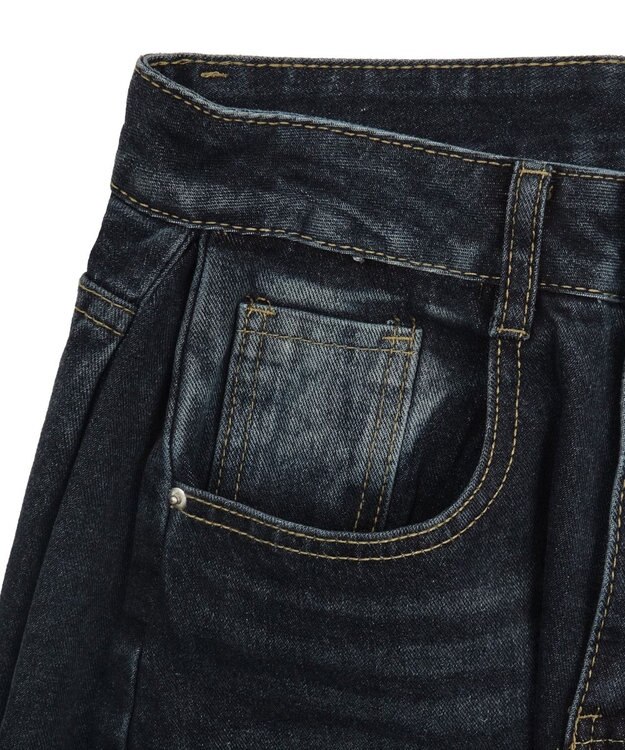 WEGO ブラストワイドデニム デニム濃色