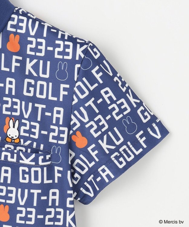 23区GOLF 【WOMEN】【吸水速乾/UVカット】ミッフィーロゴポロシャツ ブルー系5