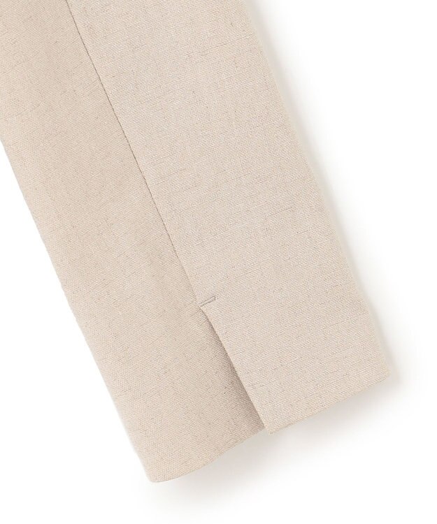 23区 【セットアップ対応/洗える】アイアスマットストレッチ ノーカラー ジャケット ベージュ系