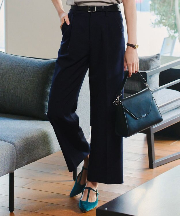 Tiaclasse 【ダブルクロス】ワイドパンツ ネイビー