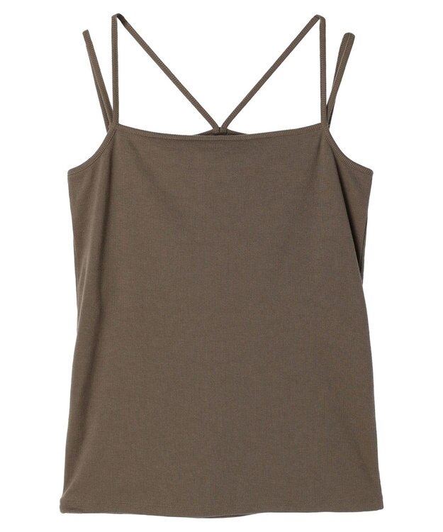 Green Parks カップ付きマルチストラップタンク Khaki