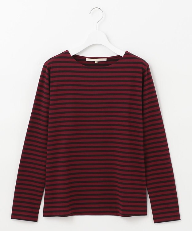 自由区 【洗える/セットアイテム】マルチWAYコンビ ニットポンチョ×プルオーバー ブラウン系ボーダー