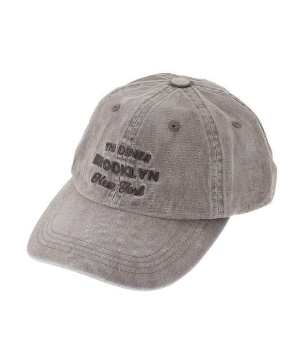 AMERICAN HOLIC 刺繍ロゴピグメントキャップ Brown