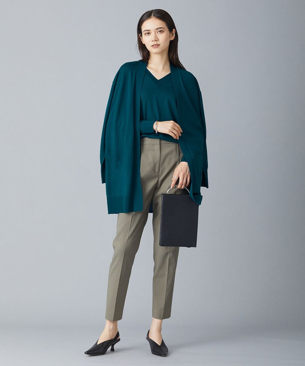 ICB 【洗える】 コンパクトウール カーディガン マリンブルー系