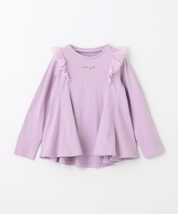 ANY KIDS フレアシルエット 長袖 Tシャツ ラベンダー