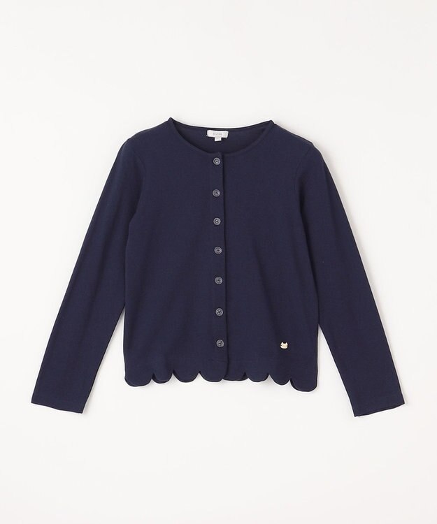 ANY KIDS 接触冷感 UVケア カーディガン ネイビー