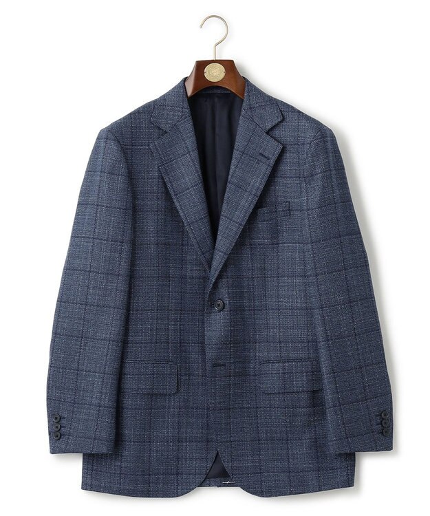 J.PRESS MEN 【ソフトタッチツイスト】ミスティックチェック ジャケット ダルブルー系4