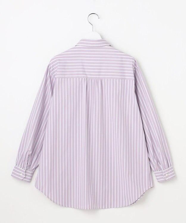 J.PRESS LADIES S エステネージュストライプ シャツ ブラウス ラベンダーストライプ系