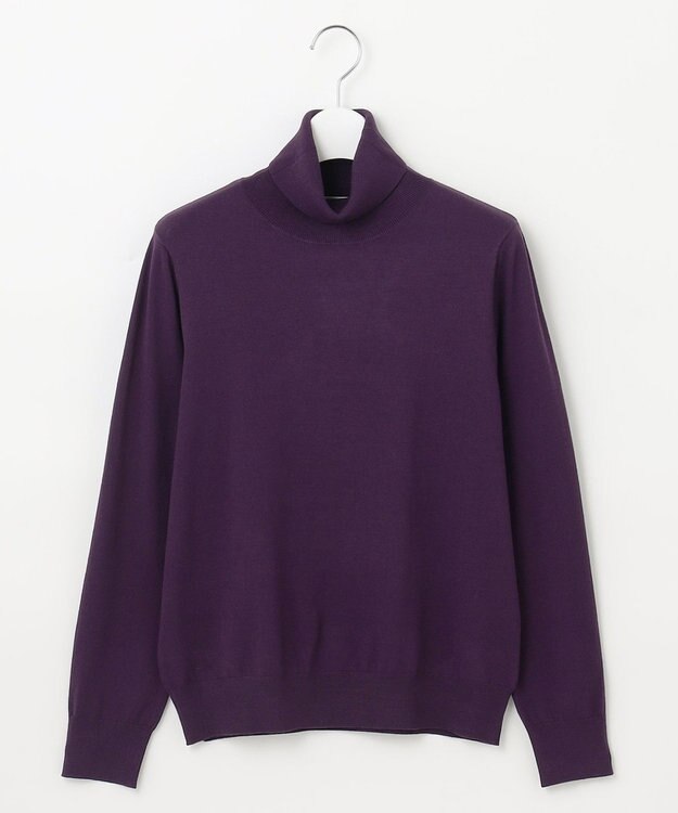 J.PRESS LADIES 【洗える】PRINCE タートルネック ニット パープル系