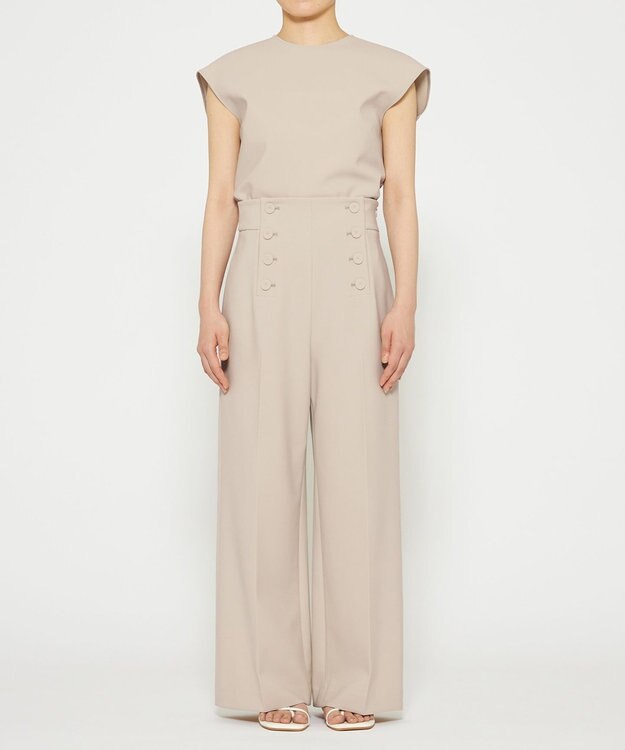 uncrave 【撥水・洗濯機洗い可】プルーフ ダブルクロス ワイド パンツ（uncrave WHITE） グレージュ