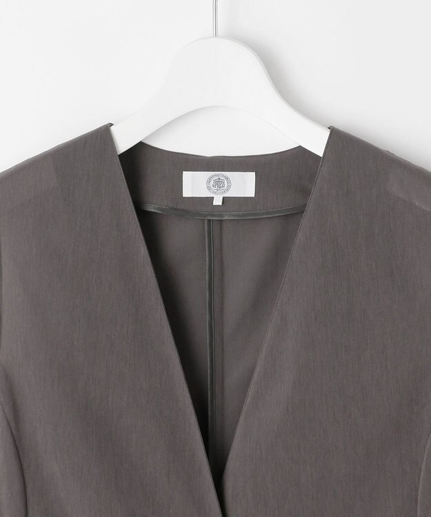 J.PRESS LADIES 【WEB限定・洗える】シアートリコット ジレ グレー系